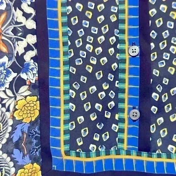 Bundle of Two Silky Blouse LOFT Rachel Zoe  Womens Blouse S Floral Boho Floral - Picture 6 of 11